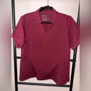 Figs, Inala Scrub Top, Burgundy